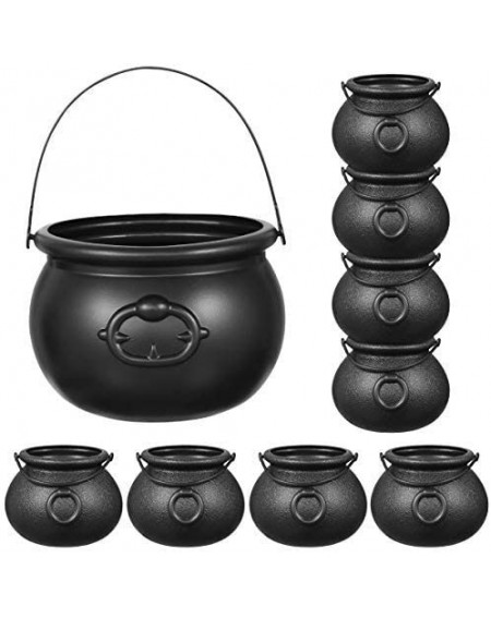 Favors 9 Pcs Black Cauldron Candy Holder Pot for Halloween Party Favors Décor - CJ18W8GOHU2 $29.02
