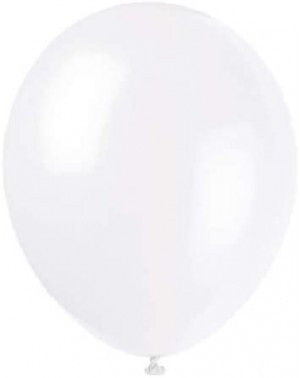 Balloons 50 pcs 12" Metallic Latex Balloons for Wedding Birthday Christmas Party Decoration (White) - White - CV18ZHUARN9 $8.51