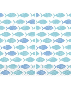 Tableware Guest Towels Collection Bundle of 2 Patterns (School of Fish- 30 Towels) - School of Fish - CT190D0EN6X $20.05