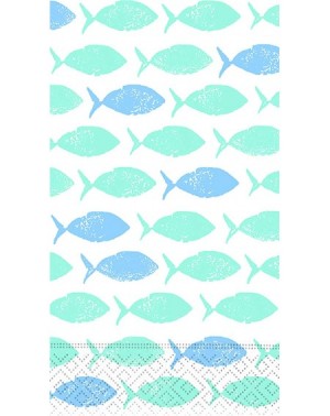 Tableware Guest Towels Collection Bundle of 2 Patterns (School of Fish- 30 Towels) - School of Fish - CT190D0EN6X $20.05
