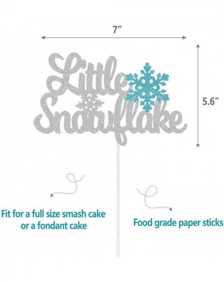 Cake & Cupcake Toppers Little Snowflake Cake Topper - Winter Frozen Theme Baby Shower Supplies for Girls Boys Decor Birthday ...