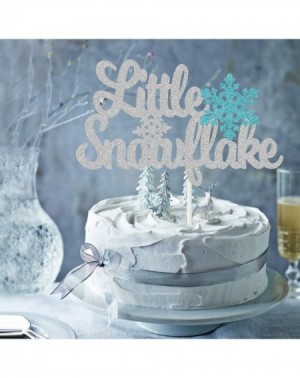 Cake & Cupcake Toppers Little Snowflake Cake Topper - Winter Frozen Theme Baby Shower Supplies for Girls Boys Decor Birthday ...