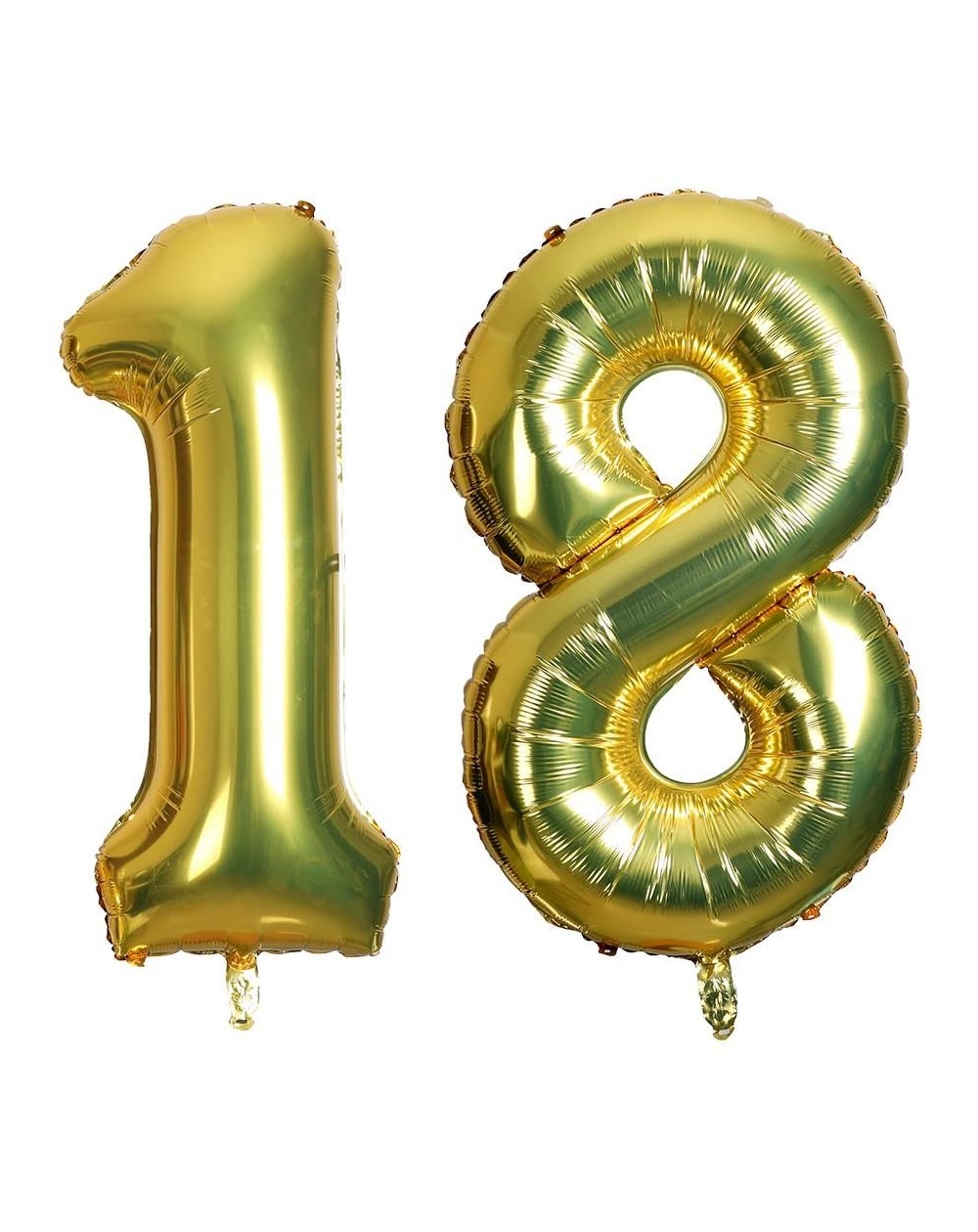 Balloons 40 Inch Jumbo Number 18 Balloon Birthday Party Celebration Decoration Foil Helium Balloons-Gold - 18 Gold - C718S52Q...