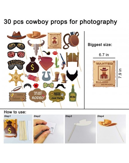 Party Packs Western Cowboy Theme Happy Birthday Party Decorations Wild West Country Party Supplies Large Colorful Banner Sign...