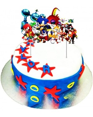 Banners Sonic The Hedgehog Birthday Party Supplies Happy Birthday Banner Cake Topper Cupcake Toppers Sonic Theme Party Decora...