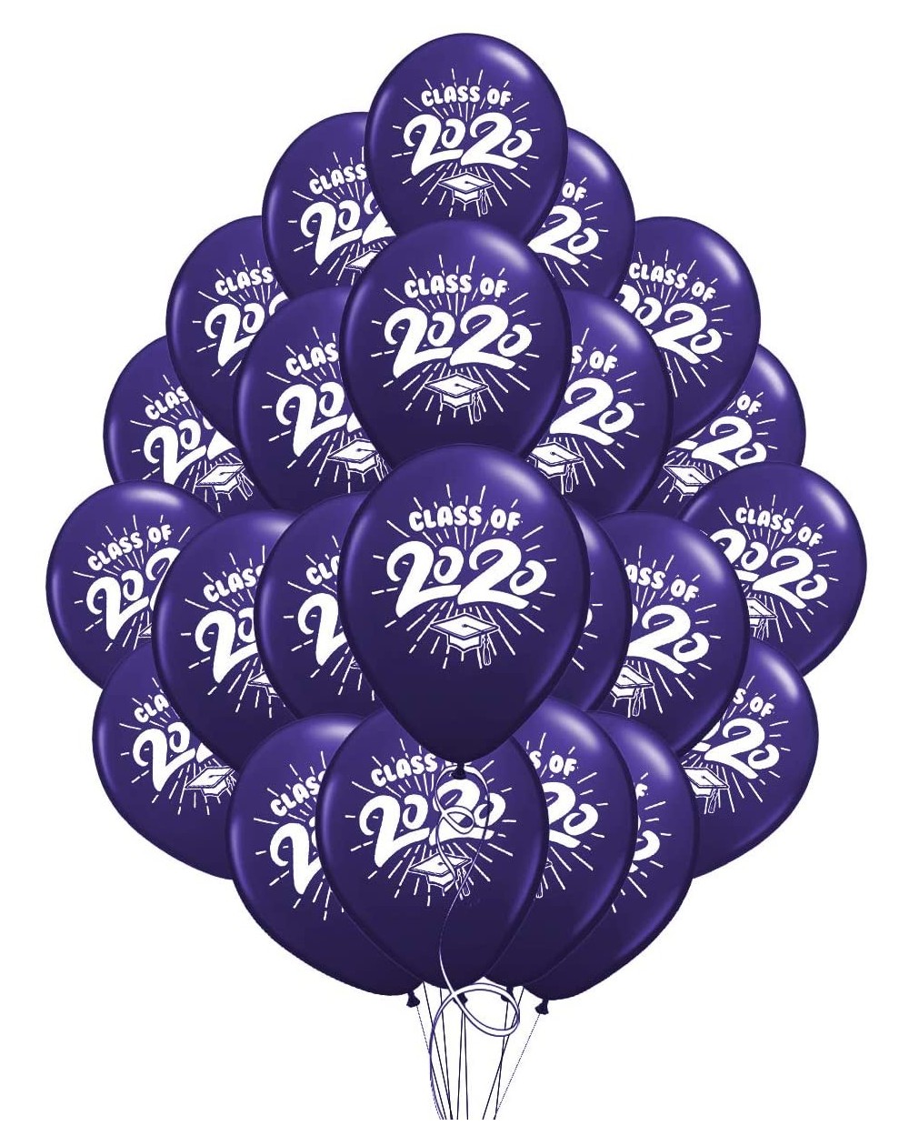 Balloons School Colors Graduation 11" Latex Balloons - Pack of 20 (2020- Quartz Purple) - Quartz Purple - CD199D5LLE7 $9.39