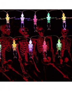Outdoor String Lights Halloween LED String Lights Decorations Skeleton Skull Décor for Indoor/Outdoor Light for Party Patio 1...