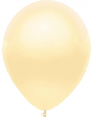 Balloons 72104 Made in the USA Metallic 12-Inch Latex Balloons- 10-Count- Silk Ivory - Silk Ivory - CK117ZUGMJD $13.29