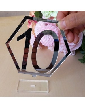 Place Cards & Place Card Holders Hexagonal Acrylic Table Number Set-20Pcs/40Pcs Gold Silver Centerpiece Banquet Dinner Table ...