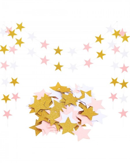 Banners & Garlands 200 Pieces Glitter Stars Paper Confetti and 2 Pieces Hanging Star Garland Banner for Wedding Party Decor T...