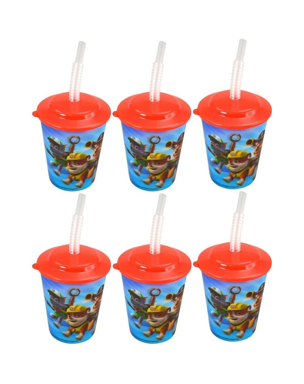 Party Tableware 6-Pack 12oz Lenticular Tumbler with Lids & Straws- BPA-Free- Reusable - C81847CNKLW $21.68
