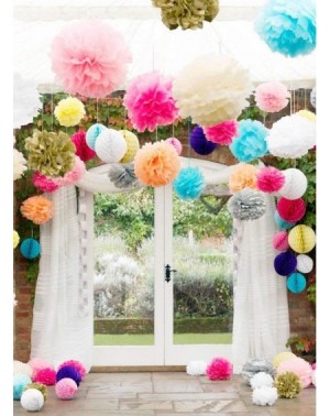 Tissue Pom Poms 5pcs Tissue Paper Pom-poms Flower Ball Wedding Party Outdoor Decoration Wedding/Baby Shower/Birthday Party/Nu...