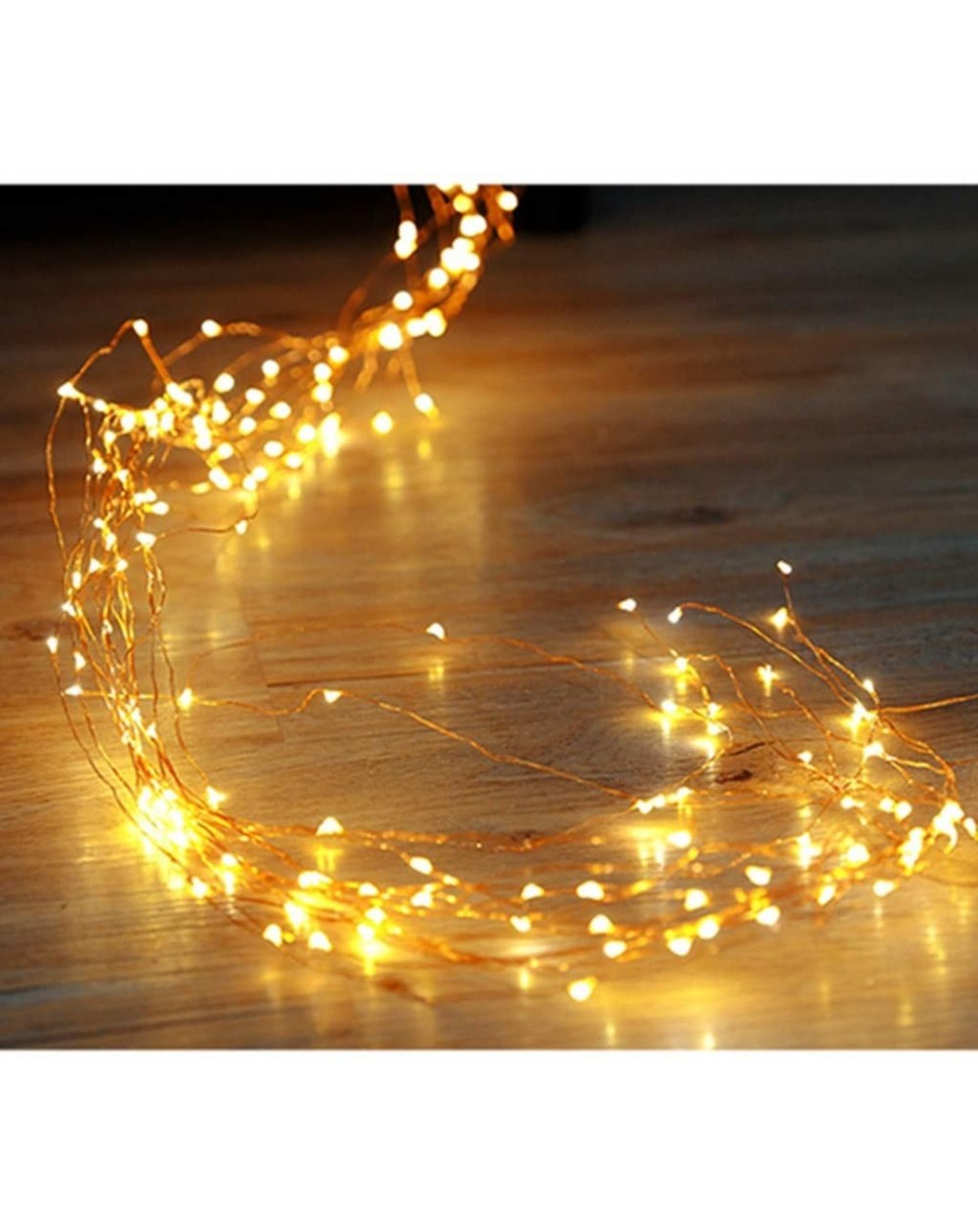 Indoor String Lights 200 LEDs String Lights with 10 Strands Copper String Fairy Lights Bunch Lights (Yellow) - Yellow - CW18Z...