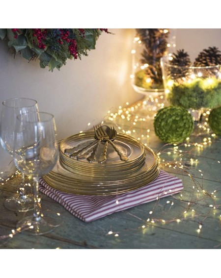 Indoor String Lights 200 LEDs String Lights with 10 Strands Copper String Fairy Lights Bunch Lights (Yellow) - Yellow - CW18Z...