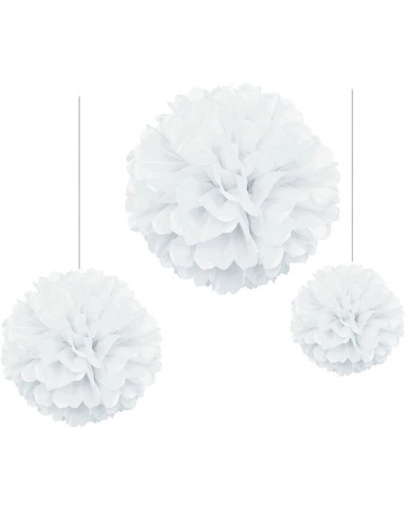 Tissue Pom Poms 12PCS Mixed Sizes White Tissue Paper Flower Pom Poms Pompoms Wedding Birthday Party Nursery Decoration - CO12...