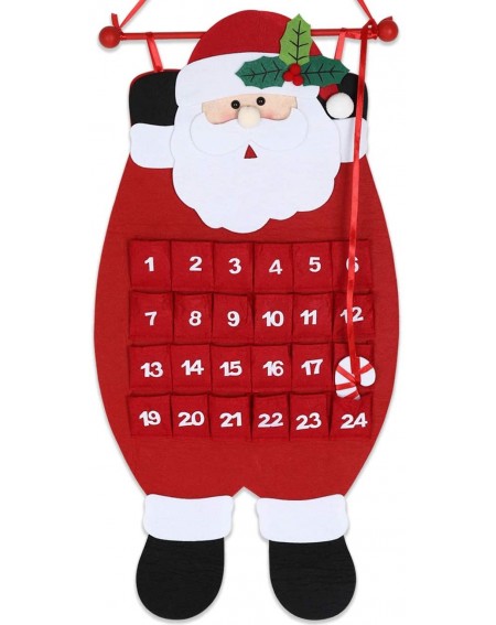 Christmas Santa Advent Calendar Countdown - 2020 Xmas Holiday Winter Party Decorations Supplies - CU18KMM2CGQ