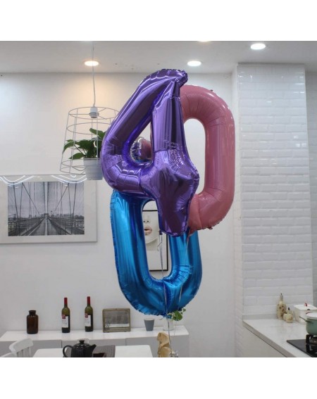 Balloons 40 Inch Number Balloons Purple Number 2 Helium Foil Birthday Party Decorations Digit Balloons - Number 2 Balloon - C...