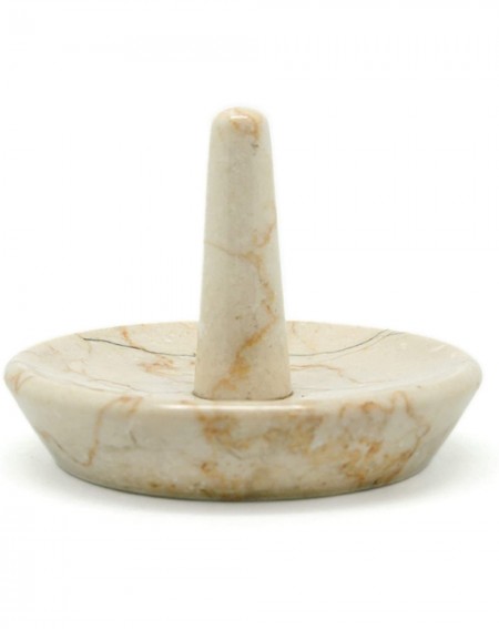 Tableware Natural Champagne Marble Ring Holder Jewelry Storage Tray Holder - Champagne - CY11DB3BSX3 $40.42