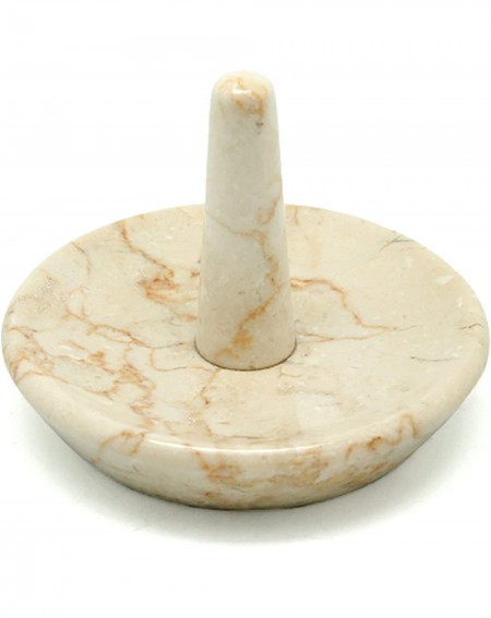 Tableware Natural Champagne Marble Ring Holder Jewelry Storage Tray Holder - Champagne - CY11DB3BSX3 $26.25
