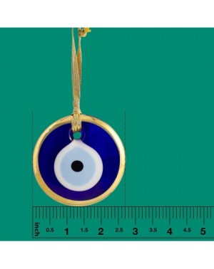 Ornaments Gold Gilt Handmade Evil Eye Glass Charm Decorative Turkish - Greek - Jewish - Christian Christmas Ornament (2.75 in...