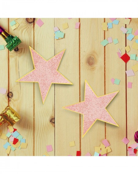 Streamers 6 Inch 24 Mini Star Paper Cutouts- Complete with Glitter Cardboard Stars and Twinkling Stars for Party Classroom Ta...