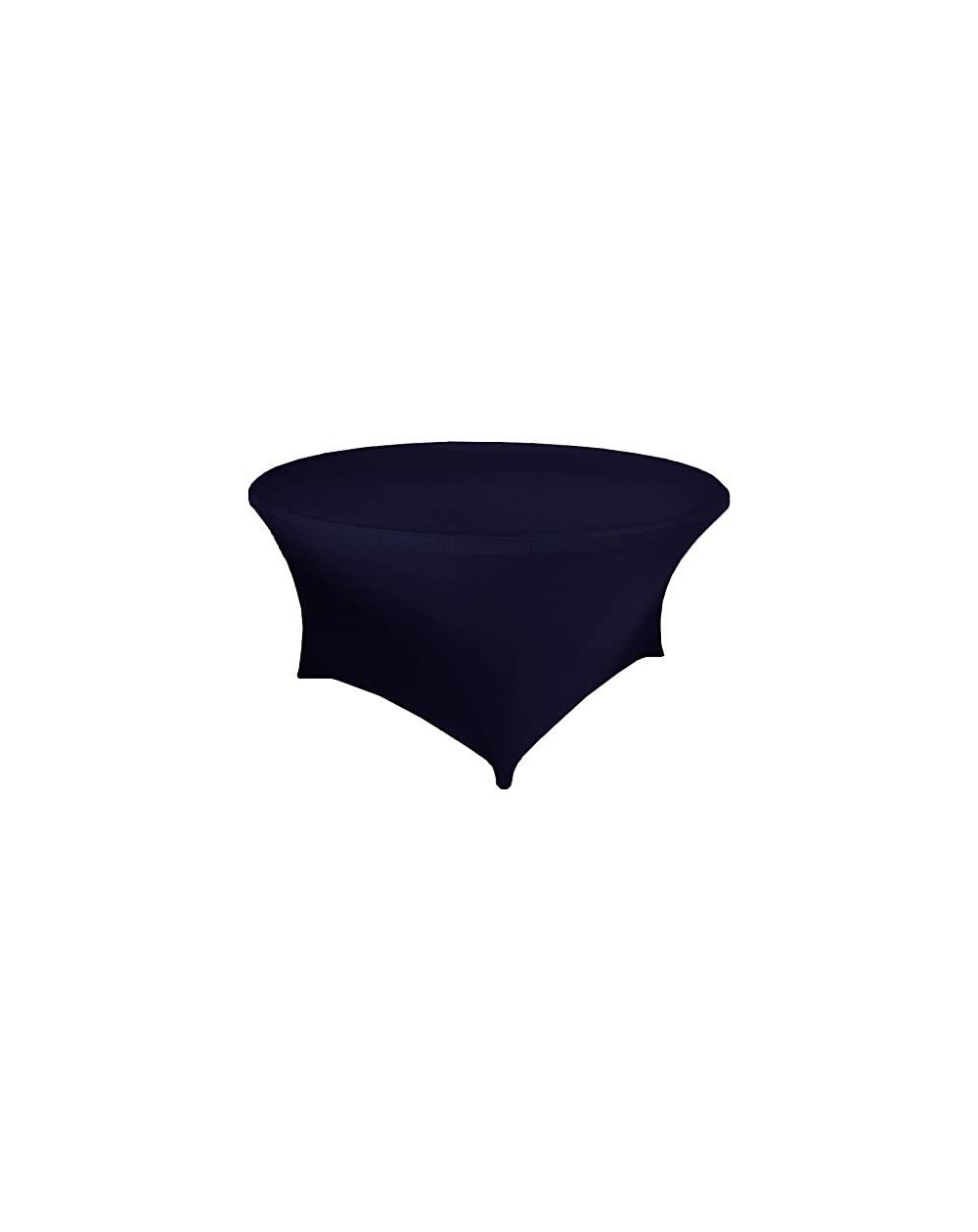 Tablecovers Wholesale (200 GSM) 5 FT (60 in) Round Spandex Stretch Fitted Table Cover Tablecloths Navy Blue - Navy Blue - CG1...