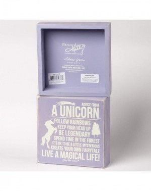 Stockings & Holders Distressed Lavender and White Box Sign- Advice from A Unicorn - C717YLLHKO6 $8.90
