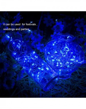Indoor String Lights 15-Piece Fairy Lights Battery-Powered- 9.8-ft 30 MSI LED Blue Decorative Copper Light String for Indoor ...