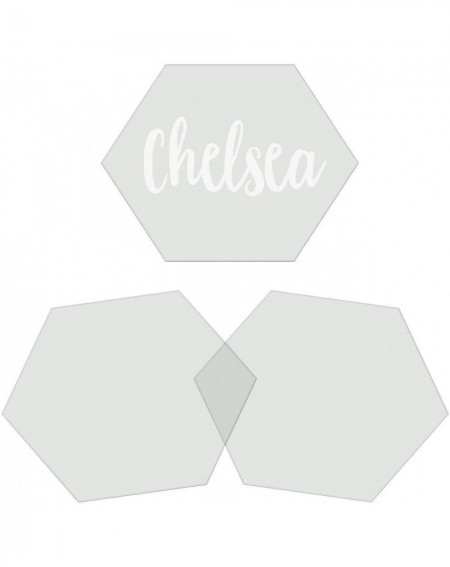 Place Cards & Place Card Holders Clear Acetate Hexagon Placecards (50pc) Wedding Party Supplies - CB18HD9O23W $25.37