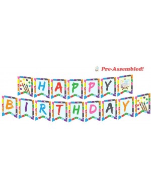 Banners & Garlands Art Party Jointed Banners- Art Party Supplies- Art Party Birthday Banner - C018EKSLDYE $8.20