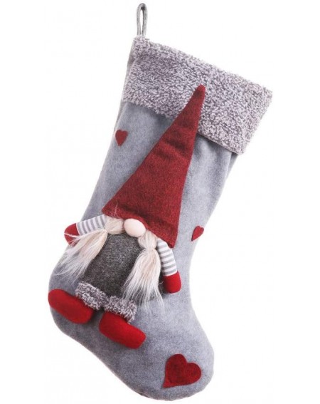 Stockings & Holders Christmas Stocking- 48X23cm Swedish Santa Gnome Scandinavian Tomte Nordic Nisse Hanging Decorations- Xmas...