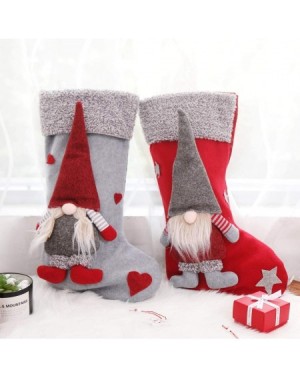 Stockings & Holders Christmas Stocking- 48X23cm Swedish Santa Gnome Scandinavian Tomte Nordic Nisse Hanging Decorations- Xmas...
