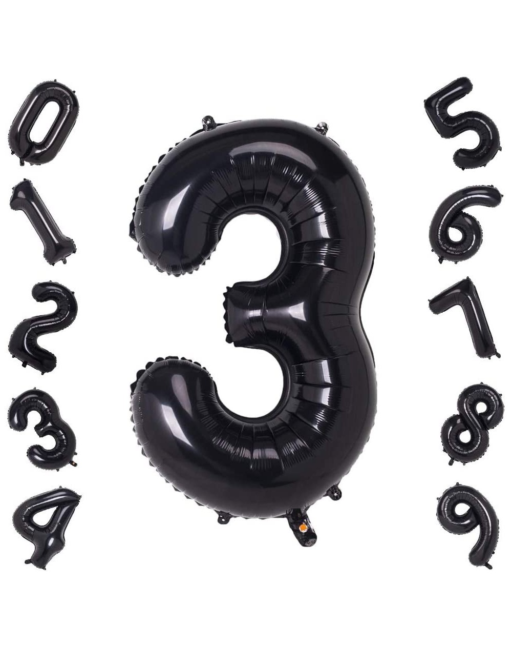 Balloons 40 Inch Giant Black Number 3 Balloon-Foil Helium Digital Balloons for Birthday Anniversary Party Festival Decoration...