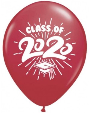Balloons School Colors Graduation 11" Latex Balloons - Pack of 12 (2020- Burgundy & White) - Burgundy & White - CC1950L44N4 $...