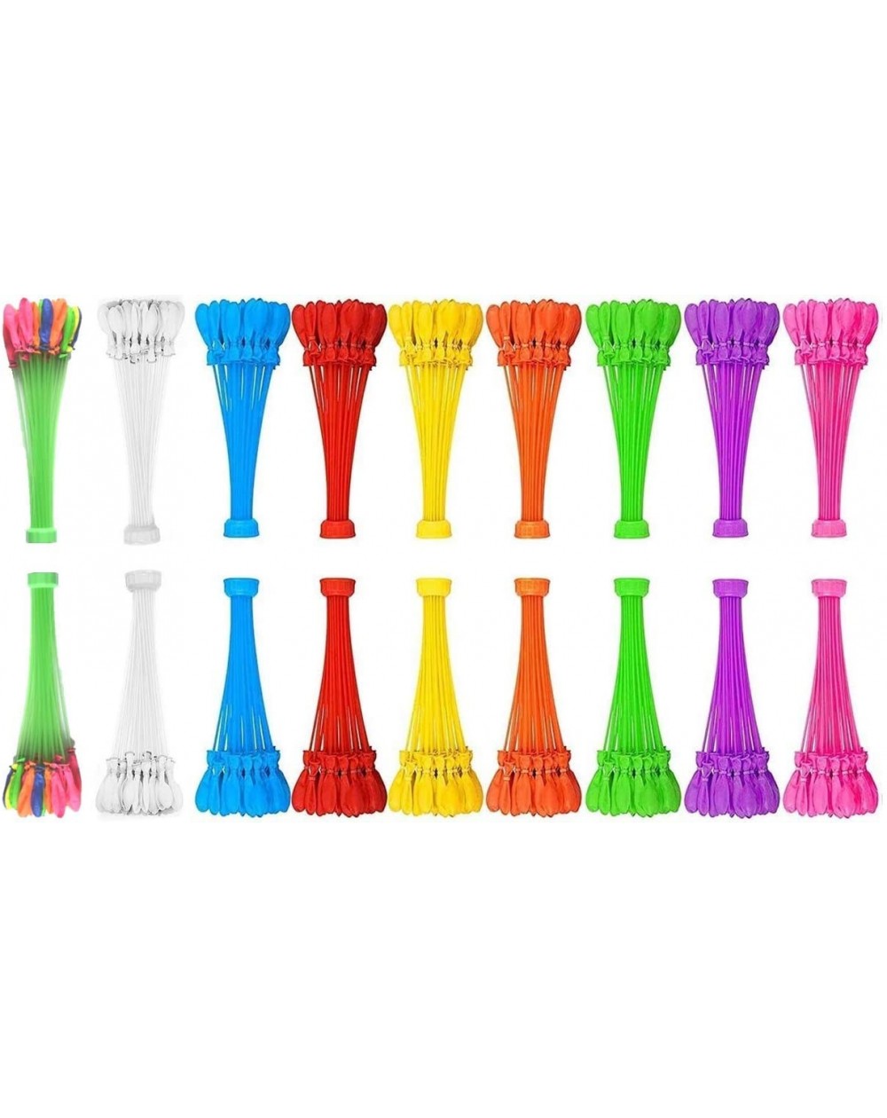 Balloons Water Balloons Quick Fill and Self Seal Available in Single or Multi color Bunches (6 Bunch (222 Balloons)- Green) -...