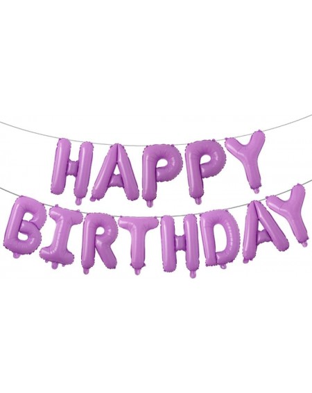 Balloons Happy Birthday Balloons- Aluminum Foil Banner Balloons for Birthday Party Decorations and Supplies (Purple) - Purple...