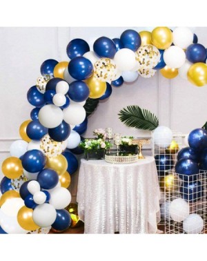 Balloons Navy Blue Balloon Garland 125 Pcs Navy Blue White Balloon Arch Kit for Wedding Anniversary Blue Birthday Party Decor...