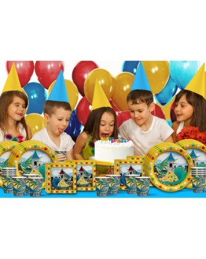 Party Packs Mythical Dragon Birthday Party Supplies Set Plates Napkins Cups Tableware Kit for 16 - CS17YA63RIN $15.04