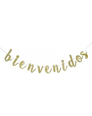 Banners Bienvenidos A Nuestra Boda Banner- Spanish Welcome To Our Wedding Banner (Gold) - C9196DCGDGD $8.66
