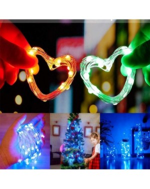 Outdoor String Lights LED String Lights 16ft with 50 LEDs Fairy Lights for Bedroom- Patio- Indoor/Outdoor Waterproof Copper W...