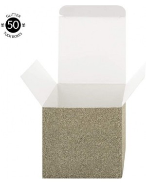 Favors Glitter Gift Favor Tuck Boxes- 3" Cube Favor Box- Bulk 50-Pack- Party Favor Gift Box for Wedding Favors- Baby Shower- ...