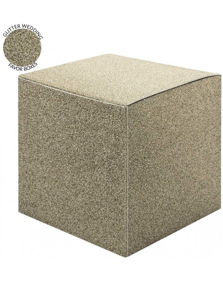 Favors Glitter Gift Favor Tuck Boxes- 3" Cube Favor Box- Bulk 50-Pack- Party Favor Gift Box for Wedding Favors- Baby Shower- ...