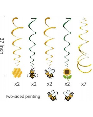 Party Packs 30Ct Bee Honey Hanging Swirl Decorations- Bumblebee Gender Reveal Party Supplies- Bumble Birthday Theme- Beeday B...