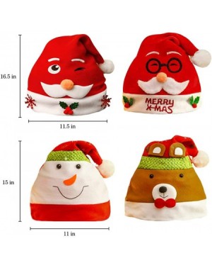 Hats 4 Pack Christmas Hat for Childrens and Adults- Funny Hat Novelty Santa Hat Crazy Hats Santa Pants Hat Red - CL19CM60KII ...