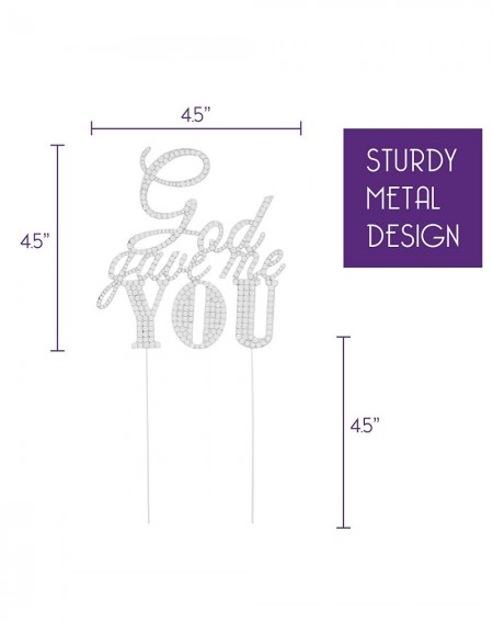Cake & Cupcake Toppers God Gave Me You Rhinestone Cake Topper (Silver) - Silver - C0124R5QF27 $16.38