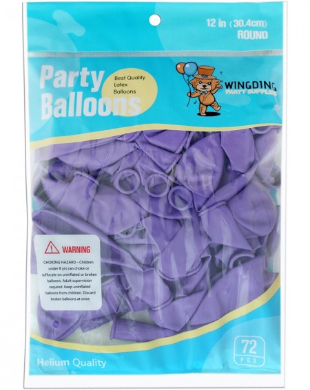 Balloons 12" Helium Quality Latex Party Balloons (Light Purple- 72) - Light Purple - C418CZ0SW33 $8.70