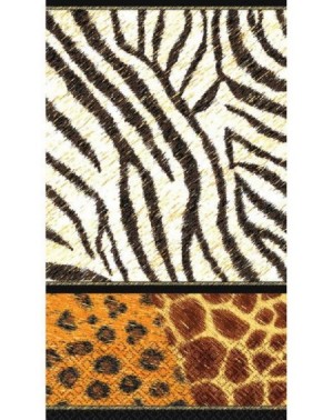 Tableware Everyday Bathroom Guest Towels- Disposable Paper Buffet Napkins- Set of 2 Packages of 16 (Animal Prints) - Animal P...