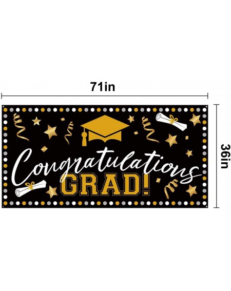 Photobooth Props 71"x36" Large Fabric Graduation Party Banner for Graduation Party Supplies- Graduation Decorations Photo Pro...