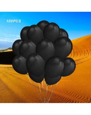 Balloons (100pcs) 12inch Black Balloons - Shining Black Balloons for Party Supplies and Decorations .Loritada - Black - CT18I...