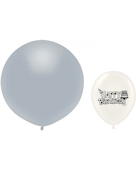 Balloons 17" Outdoor Display Balloons Bundle Bag of 72 (Metallic Silver) - Metallic Silver - C118975KG8S $64.00